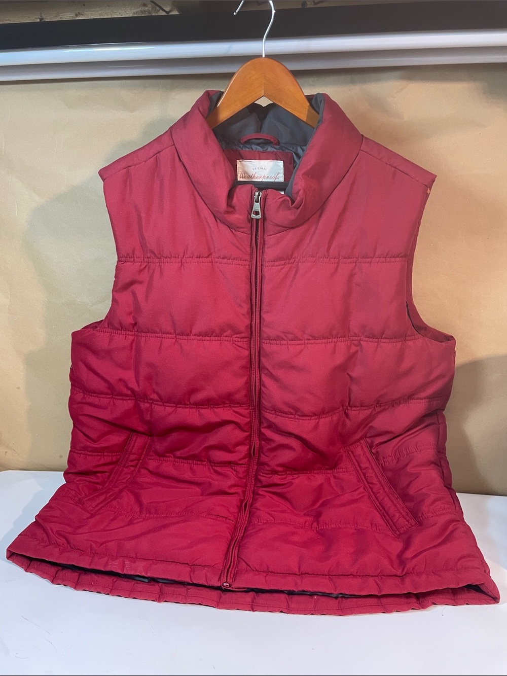 Weatherproof Women's Quilted Red Puffer Vest